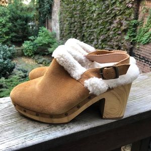 NWT Madewell Shearling Slingback Clog